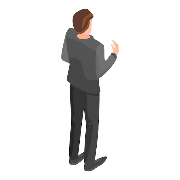 Icono de hombre político Isométrico de icono de vector de hombre político para diseño web aislado sobre fondo blanco