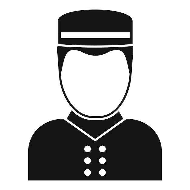 Icono de hombre de servicio de habitaciones Ilustración simple del icono de vector de hombre de servicio de habitaciones para diseño web aislado sobre fondo blanco