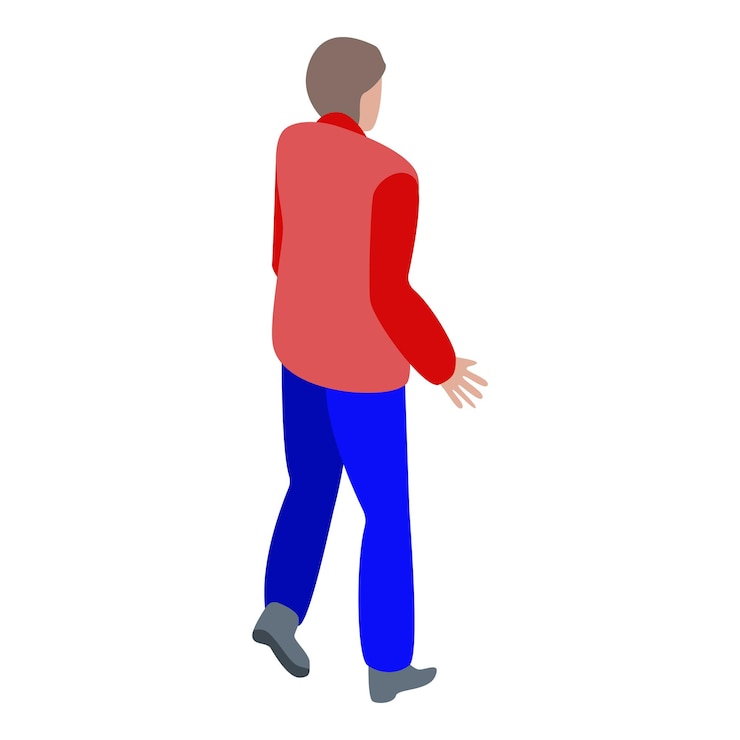 Vector icono de hombre social isométrico del icono de vector de hombre social para diseño web aislado sobre fondo blanco