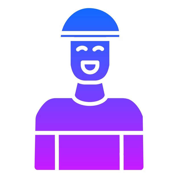 El ícono del hombre sonriente