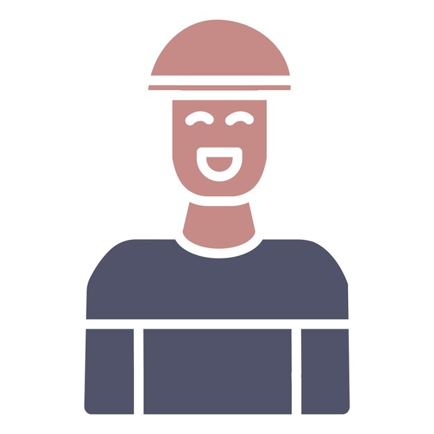 El ícono del hombre sonriente