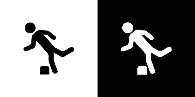 Icono de hombre tropezando Vector plano aislado en contorno