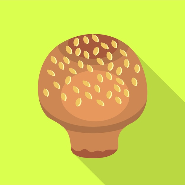 Vector el icono del hongo shiitake ilustración plana del icono vectorial del hongo shitake para la web