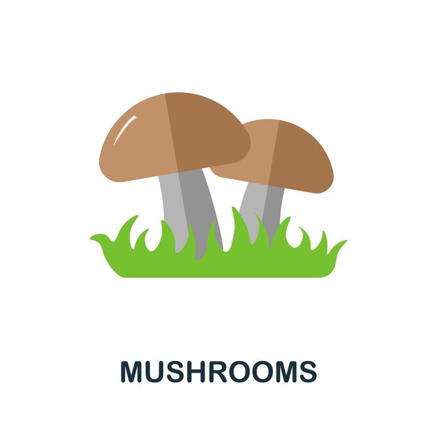 Icono de hongos Elemento simple de la colección de otoño Icono de hongos creativos para plantillas de diseño web, infografías y más