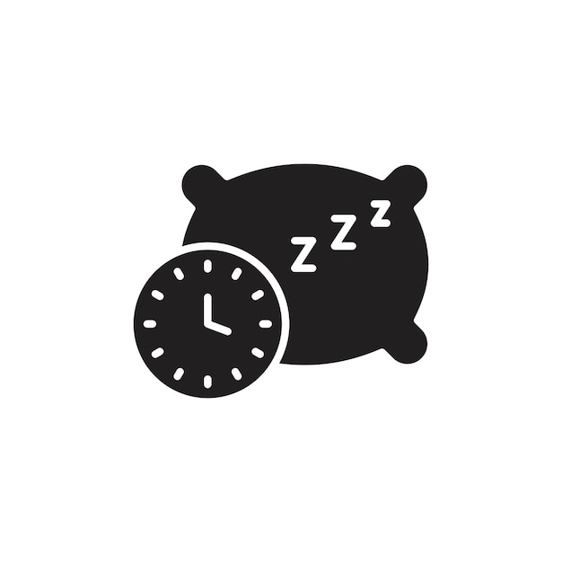 El icono de la hora de acostarse Line Art El conjunto de logotipos