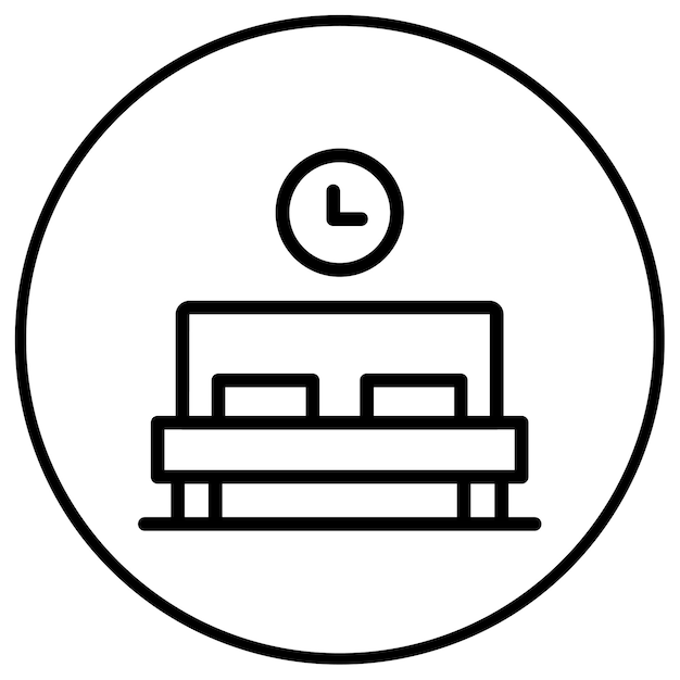El icono de la hora de acostarse