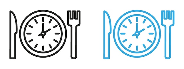 El icono de la hora del almuerzo se marca en estilo llenado