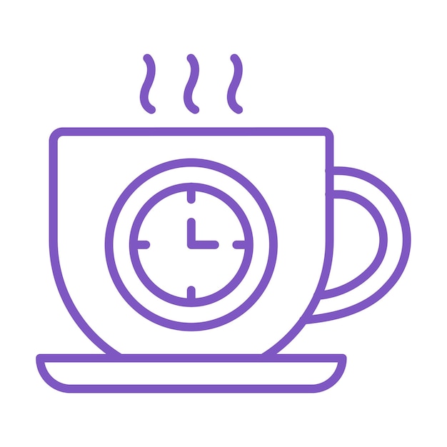 El icono de la hora del café