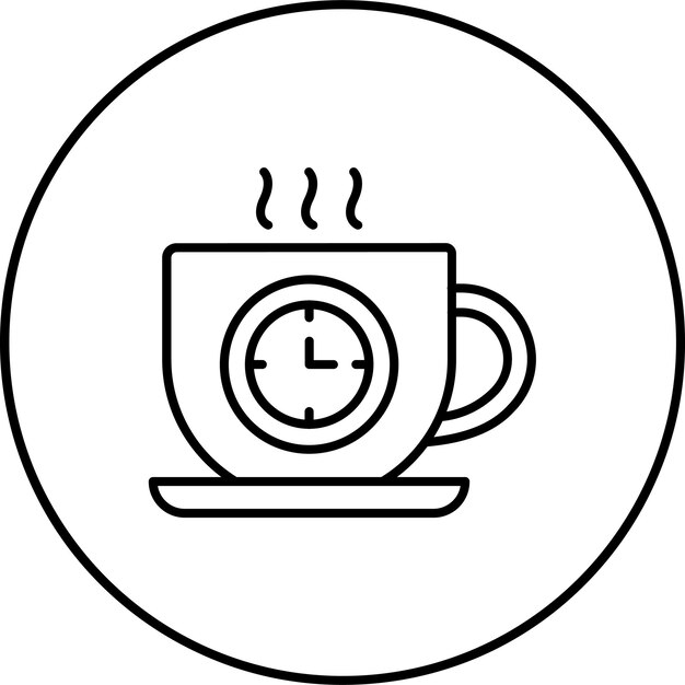 El icono de la hora del café