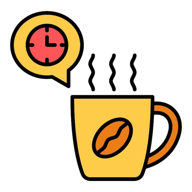 El icono de la hora del café