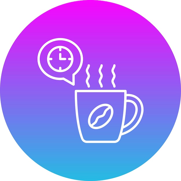 El icono de la hora del café