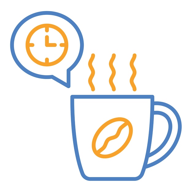 El icono de la hora del café