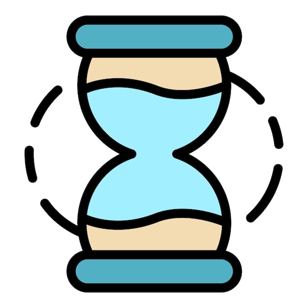 Icono de la hora flexible legal Contorno del icono del vector de las horas flexibles legales Color plano aislado