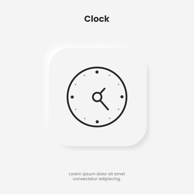 icono de hora y reloj 3d para fecha, hora, era, duración, período, lapso, hora, minuto, reloj, cronometrador