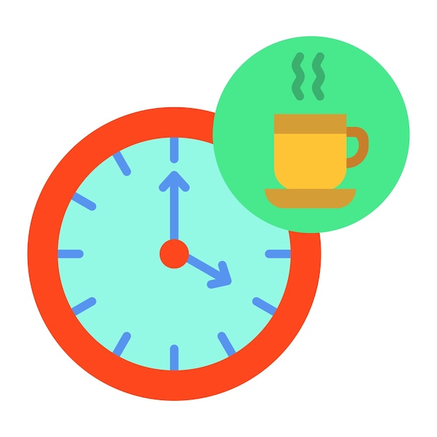 Vector el icono de la hora del té