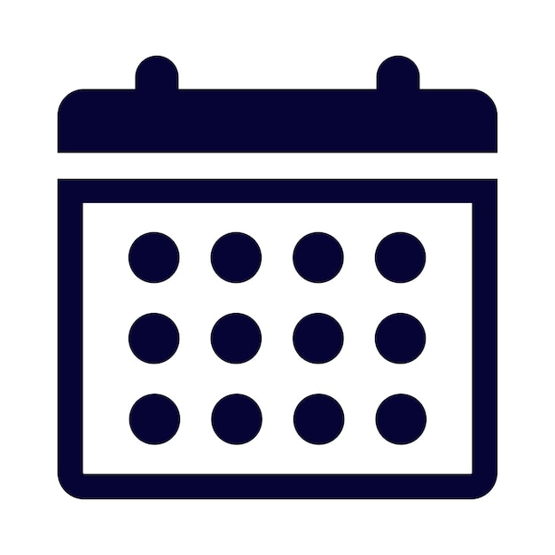 icono de horario de calendario de calendario