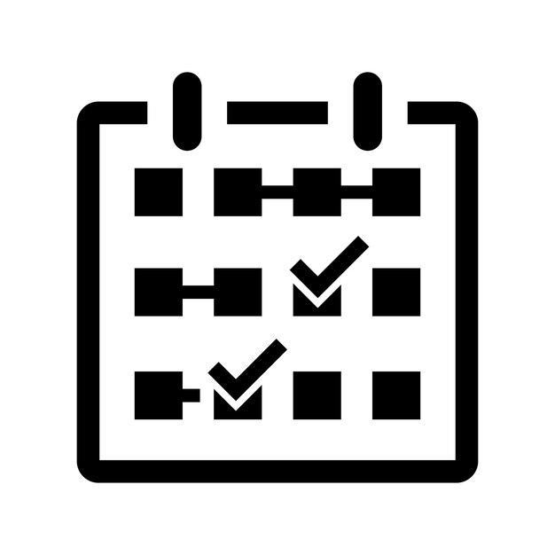 Ícono del horario de iteración Ilustración del vector negro