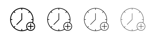 El icono de las horas extra el logotipo lineal aislado