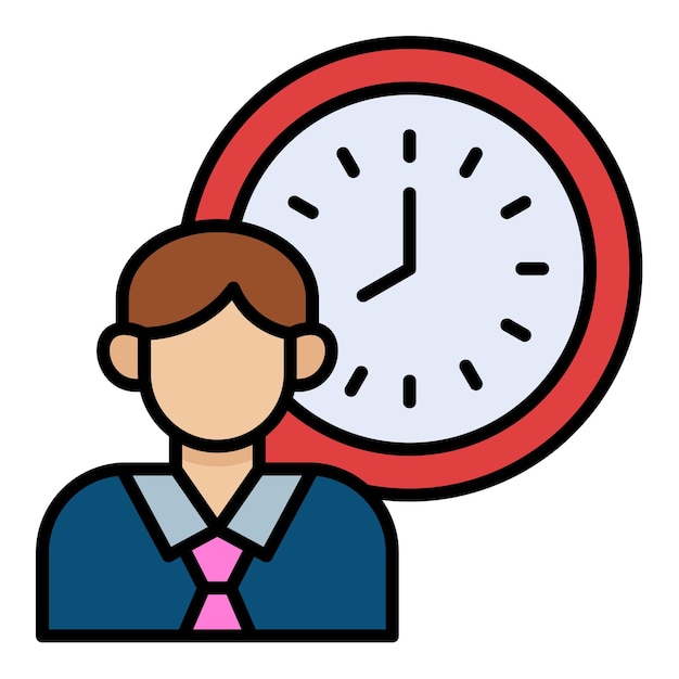 Vector icono de las horas de trabajo