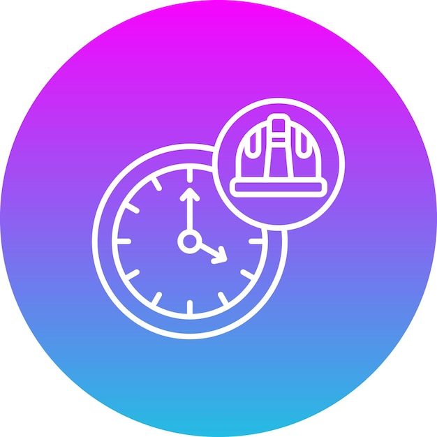 Vector icono de las horas de trabajo