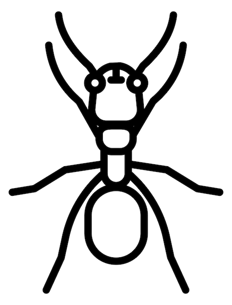 Icono de hormiga símbolo de insecto lineal logotipo de entomología