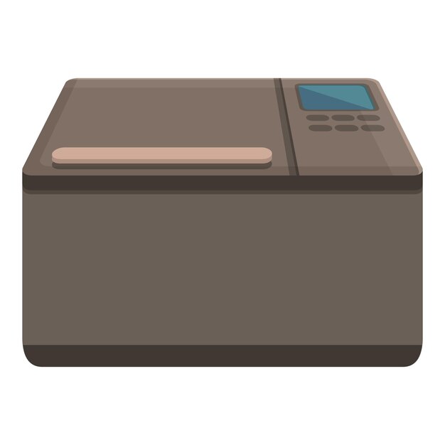 El icono del horno de pan vector de dibujos animados Menú de botón Tosta eléctrica de hierro