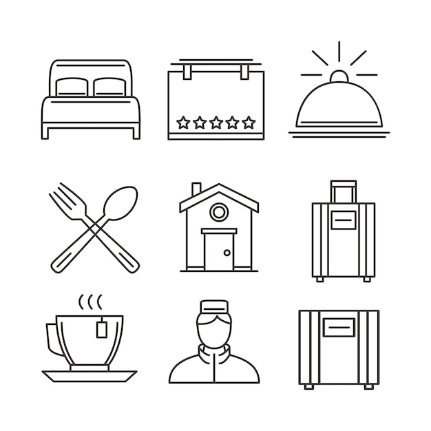 icono de hotel de viaje