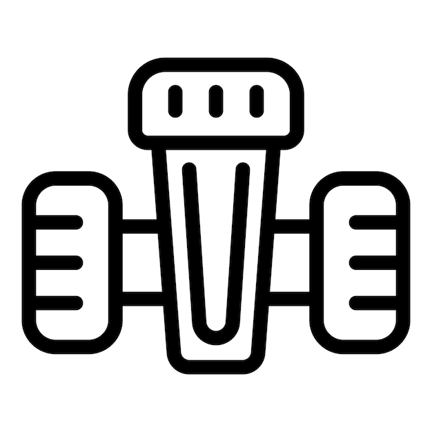 El icono del hoverboard en blanco y negro
