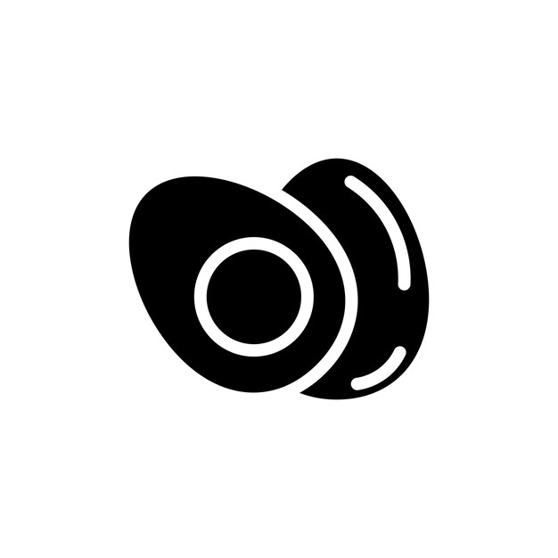 Icono de huevo aislado en fondo blanco