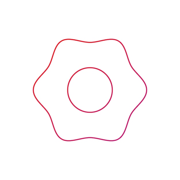 Icono de huevo frito Huevo frio Gradiente Icono del símbolo Ilustración vectorial