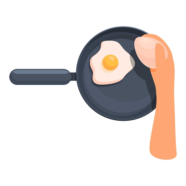 Icono de huevo frito Icono vectorial de huewo frito para diseño web aislado en fondo blanco