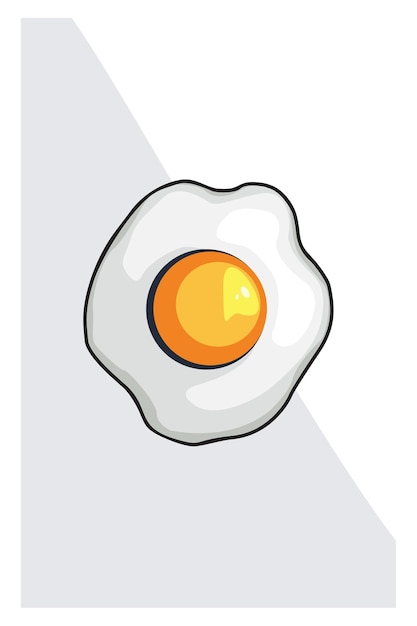 Icono de huevo frito plano