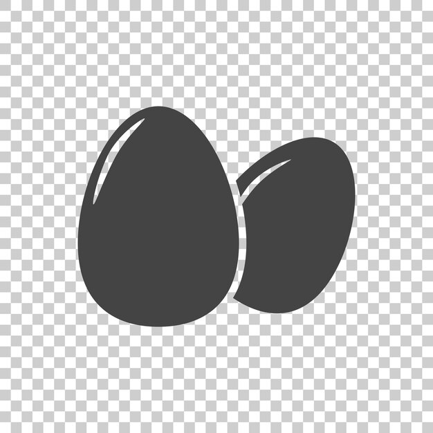 Icono de huevo Ilustración vectorial plana en fondo aislado