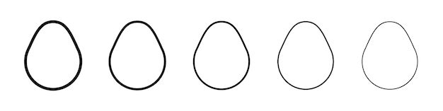 Ícono de huevo Signo del logotipo del vector