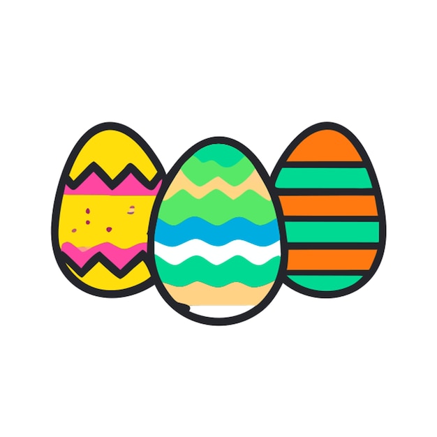 el icono de los huevos de Pascua coloridos