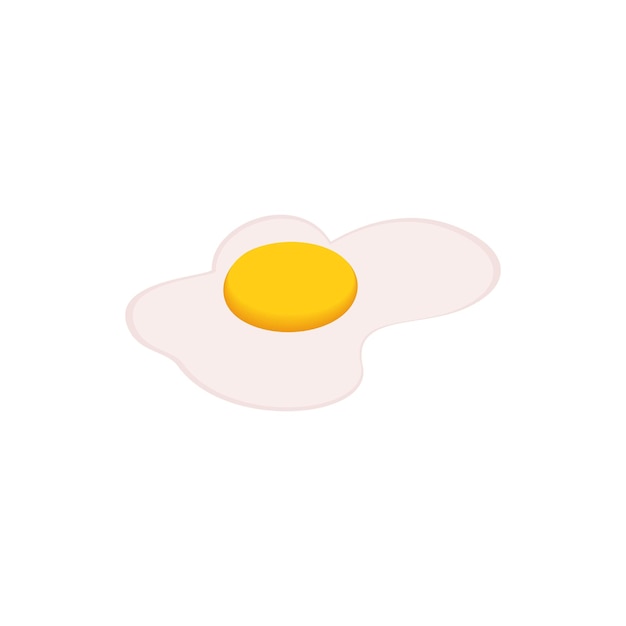 Icono de huevos revueltos en estilo isométrico 3d aislado sobre fondo blanco