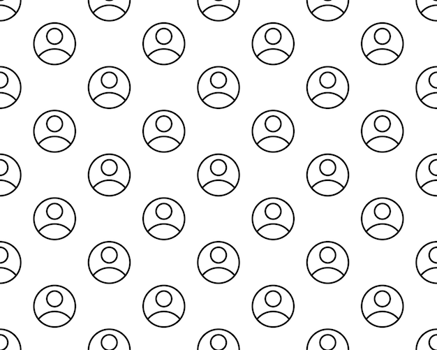 Icono humano Diseño de patrones sin fisuras geométricos abstractos Ilustración vectorial eps 10