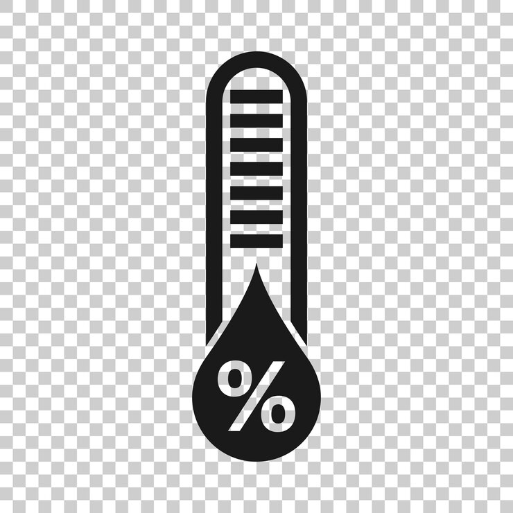 Vector icono de humedad en estilo transparente ilustración vectorial del clima en un fondo aislado concepto de negocio de pronóstico de temperatura