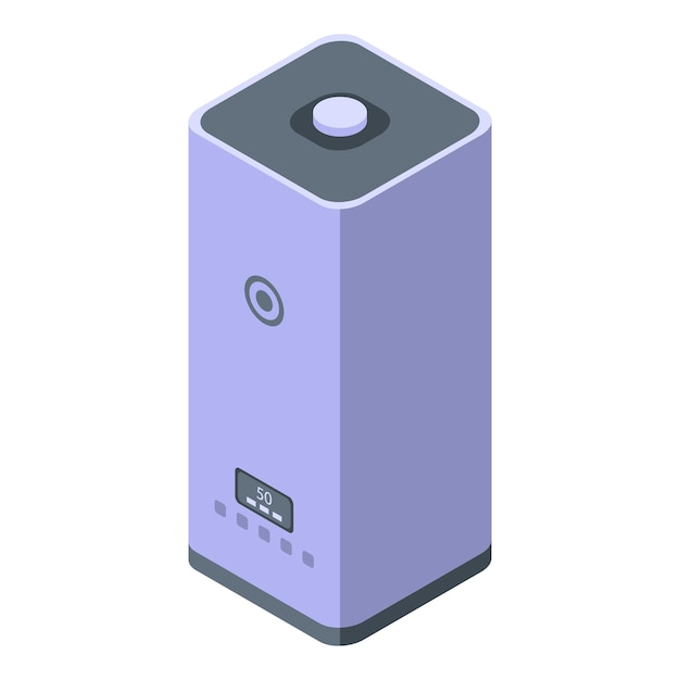 Icono de humidificador Isométrico del icono de vector de humidificador para diseño web aislado sobre fondo blanco