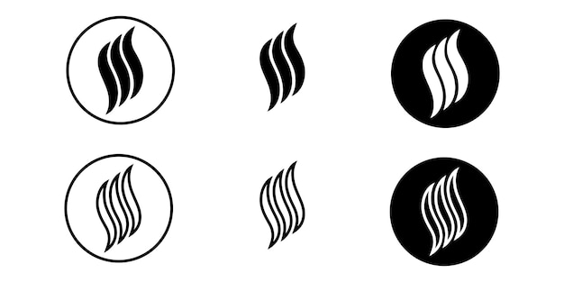 Icono de humo. Ilustración de vector de vapor. Aroma, signo de logotipo de vapor. Silueta de humo o vapor.