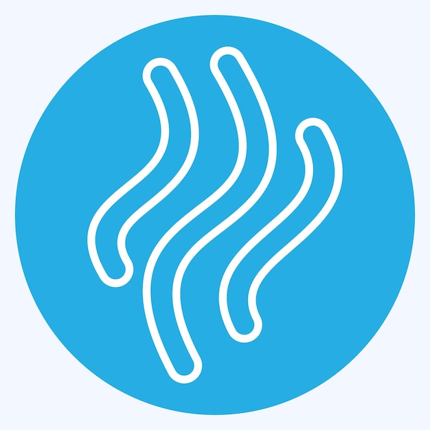 Icono Humo relacionado con Símbolo de fumar Diseño de estilo de ojos azules editable