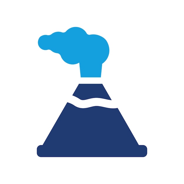 El icono del humo del volcán