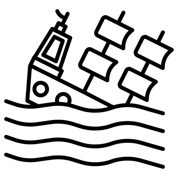 Icono del hundimiento del barco