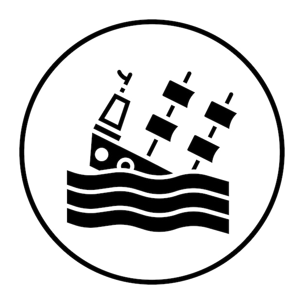 Icono del hundimiento del barco