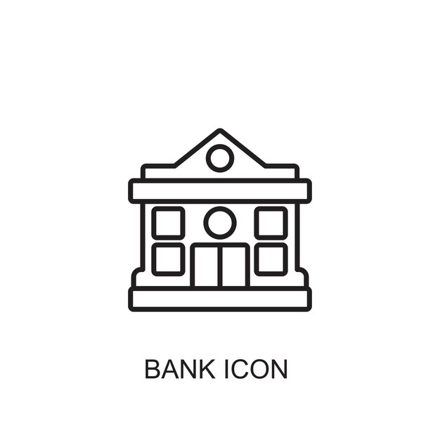 Icono de icono de vector de banco