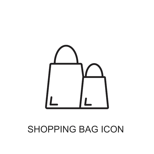 Icono de icono de vector de bolsa de compras