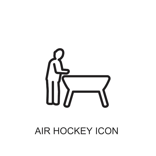 Icono de icono de vector de hockey de aire