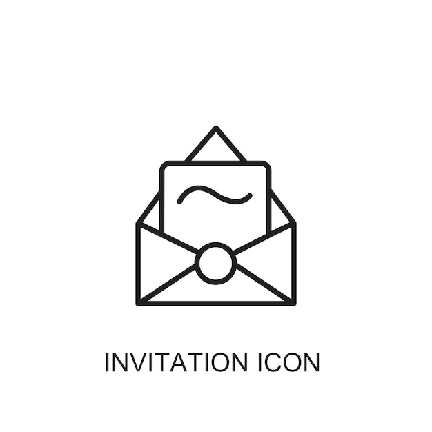 Icono de icono de vector de invitación