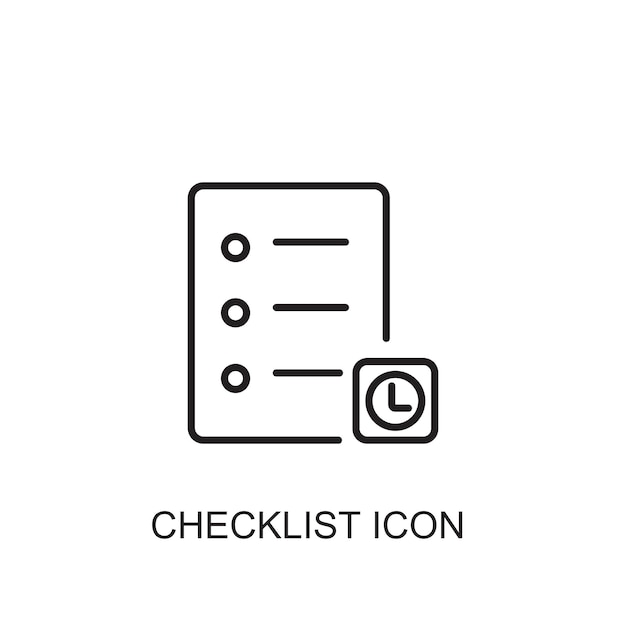 Icono de icono de vector de lista de verificación