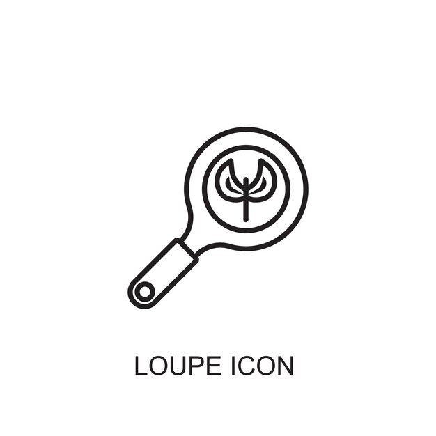 Icono de icono de vector de lupa